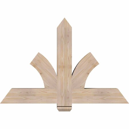 Ekena Millwork Redmond Smooth Timber Gable Bracket, Douglas Fir, 48"W x 32"H x 5 1/2"D x 5 1/2"F, 16/12 Pitch GBW048X32X0606RED00SDF